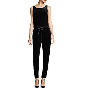 Eileen Fisher Black Slouchy Velvet Jumpsuit XXS